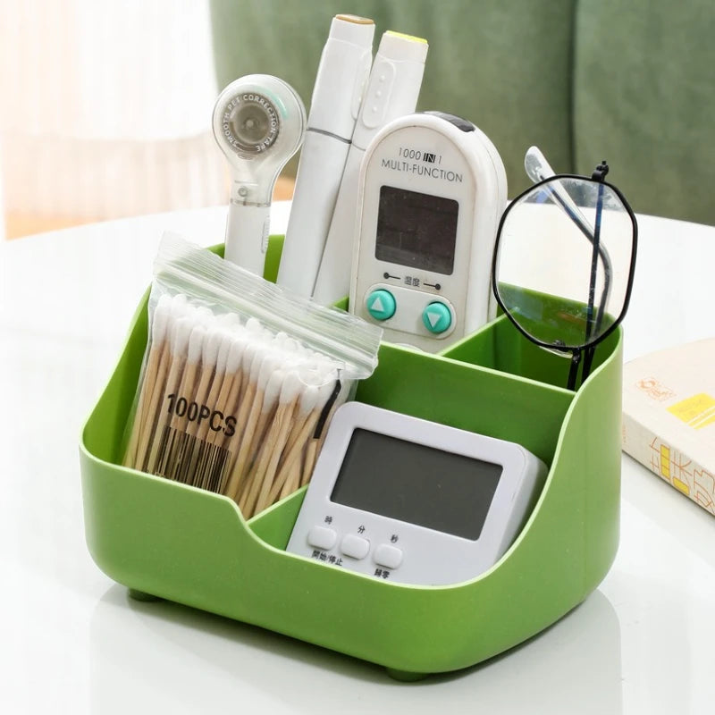 Multi-Compartment Storage Box - Large Capacity & Multi-Functional Desk Organizer for Office Supplies, Cosmetics Tidy Arrangement