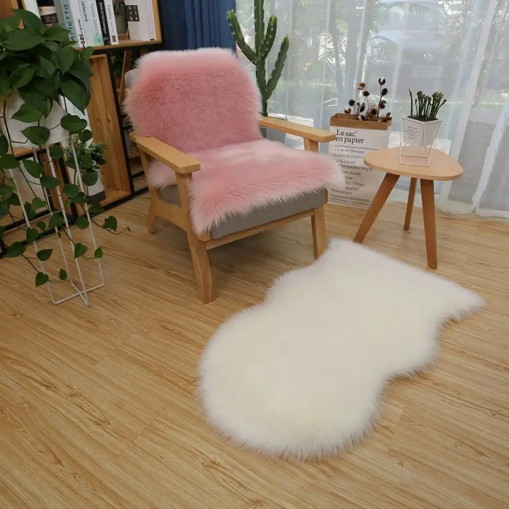 Artificial Sheepskin Long Hair Carpet Floor Wool Fluffy Soft Mat Soft Faux Fluffy Shaggy Rugs Home Decor