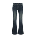 Vintage Y2K Flared Jeans Retro Button-Up Low Rise Casual Denim
