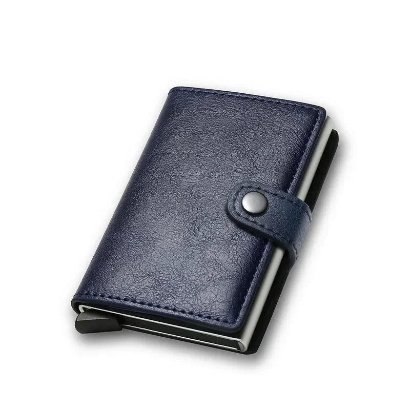 Rfid Carbon Fiber Credit Card Holder Wallet Money Bag Luxury Men Rfid Smart Metal Cardholder Case Slim Minimalist Wallet for Men
