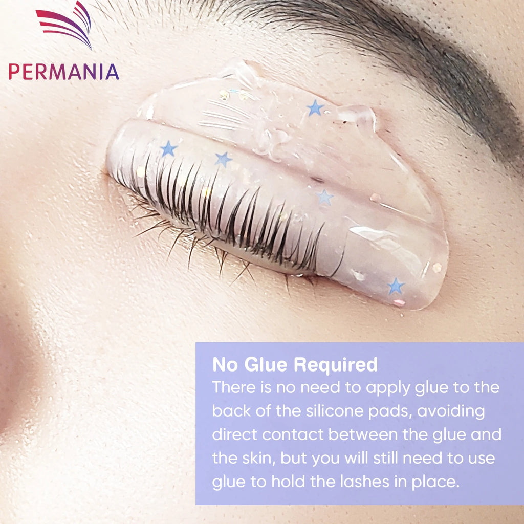 PERMANIA New 7 Pairs Silicone Eyelash Perm Pad Sticky