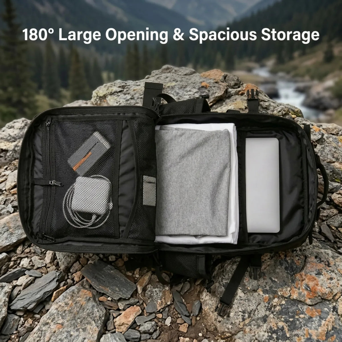 45L Large Capacity Tactical Backpack Hunting Rucksack with Dual