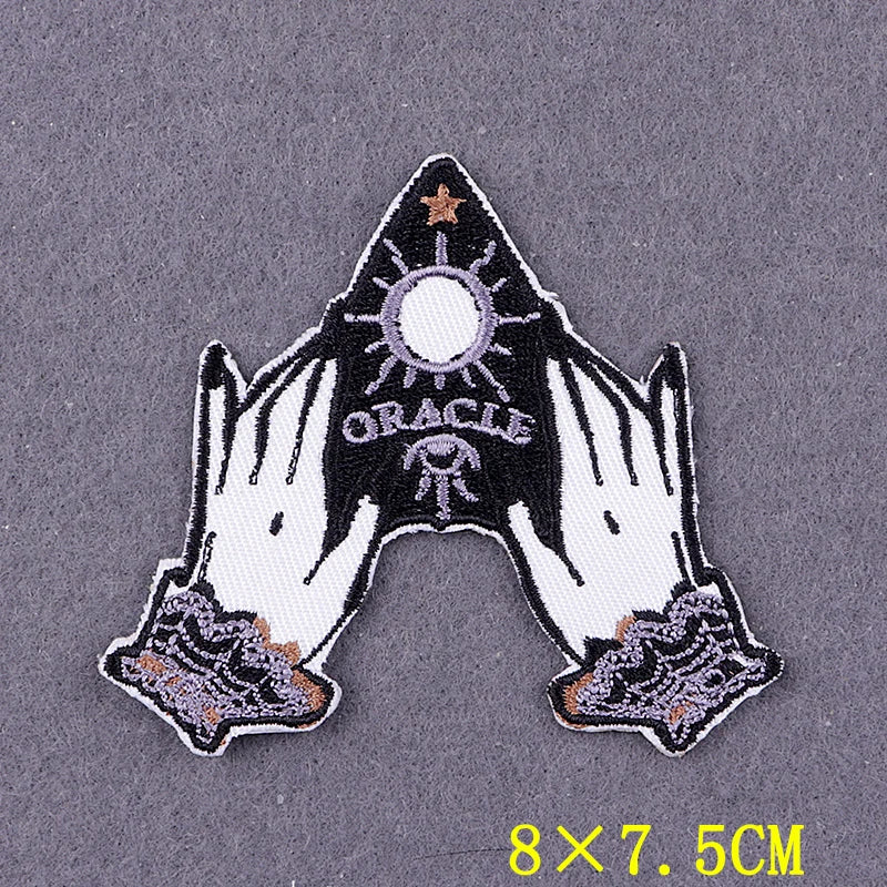 Devil Patch Iron On Patches For Clothing Thermoadhesive Patches On Clothes DIY Gothic Embroidery Patch Stripe Badges On Backpack