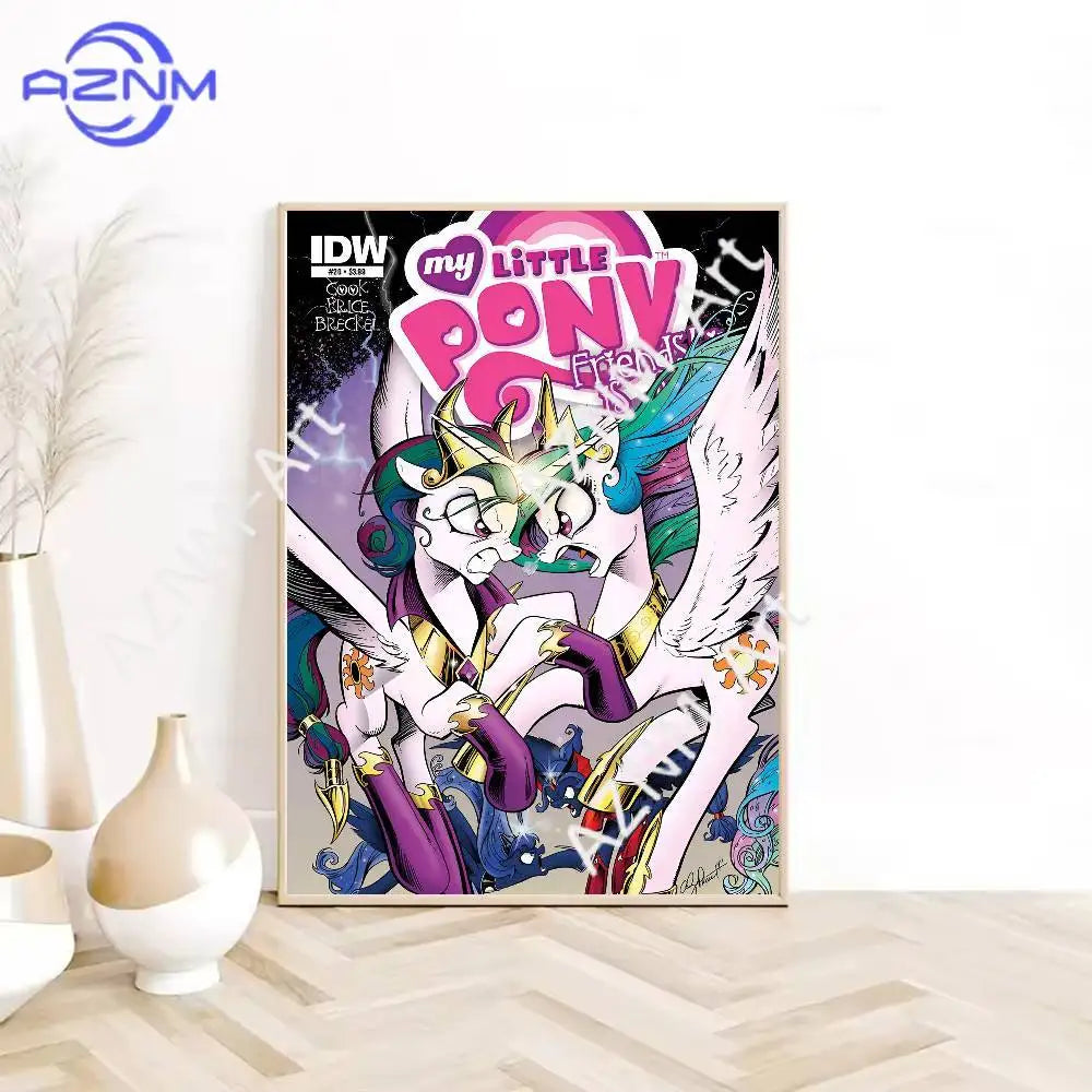 Cartoon M-My L-Little Pony Poster HD Sticky Wall Waterproof Home