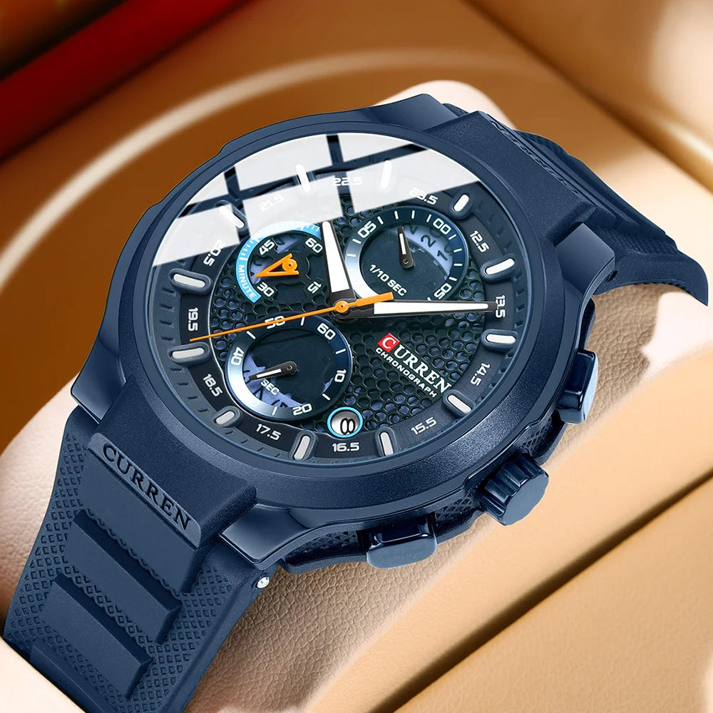 CURREN Men Watch Quartz Wristwatch Waterproof Chronograph Smart Male
