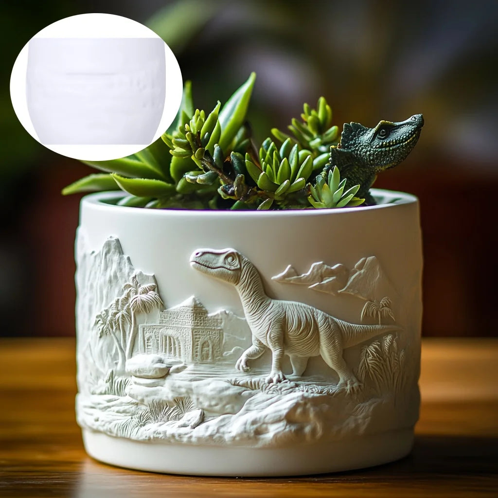 Sea Bay Canyon Relief Succulent Plant Flower Pot Resin Silicone Mold Mountain Range Sea Sunrise Relief Storage Box Gypsum Molds