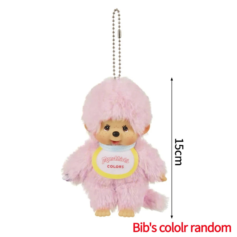 Monchhichi Keychain Kawaii Keychains for Bags Monchhichi Doll Hanging Pendants Children's Day Birthday Gift 몬치치