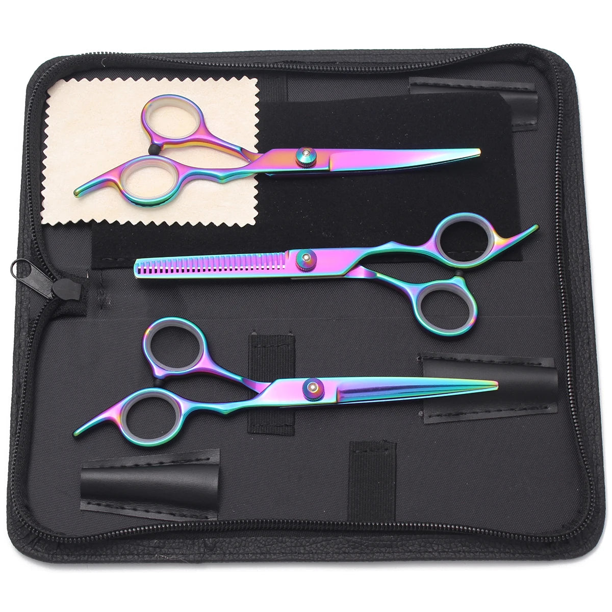 Dog Grooming Scissors 6" JP Stainless Pet Hairdressing Scissors Cutting Scissors Thinning Shears Comb Curved Scissors Z3001