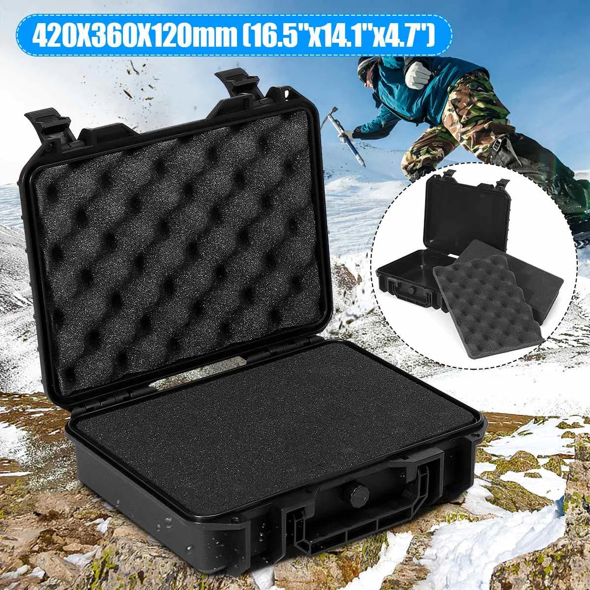 9 Sizes Portable Waterproof Hard Carry Case Bag Tool Kits Storage Box Safety Protector Organizer Hardware toolbox Impact Resista
