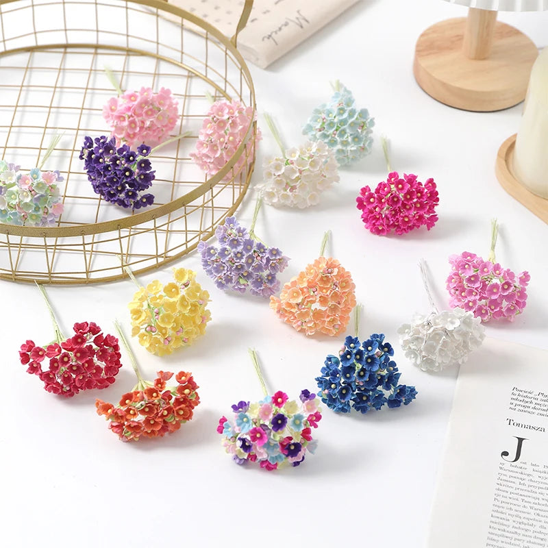 1/3/5Pcs Artificial Flower Bouquet Silk 11cm Fake Flowers for  Home Decor Garden Wedding Decoration DIY Craft Gifts Accessories