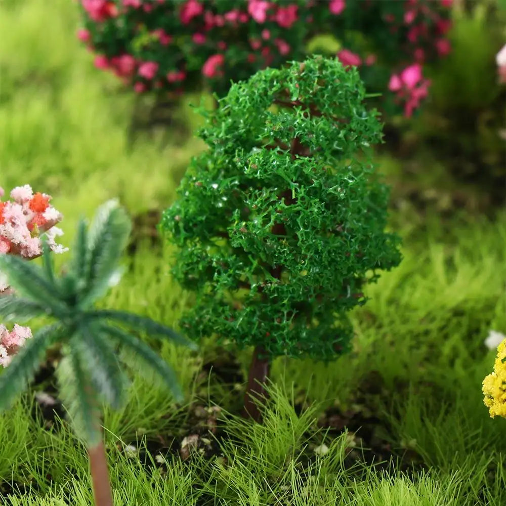 Durable Plastic Sakura Miniatures Rural Style Model Simulation Trees Landscape Vivid Micro Landscape