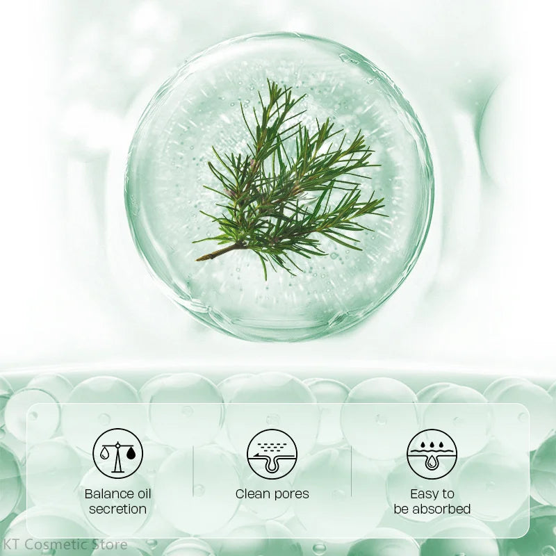 LAIKOU Tea Tree Serum 17ml Anti-Acne Cream 20g Cleanser 50g Plant Extract Refreshing Hydrating Moisturizing Skin Care Set Beauty