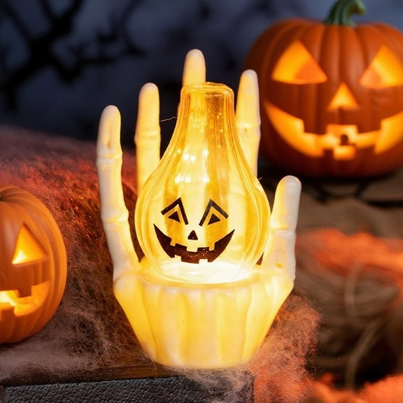 1-10PCS Halloween Party Table Decoration Prop Pumpkin Light Ghost