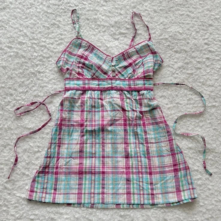 Gothic Plaid Sleeveless Y2K Camisole Women Summer Crop Tops - Multi