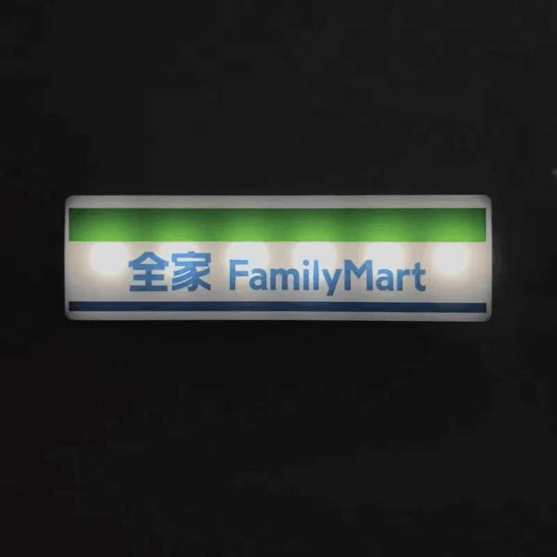 Fridge Magnet Convenience Store Night Light Glowing Signboard Miniature Room Decor Luxury Home Decor
