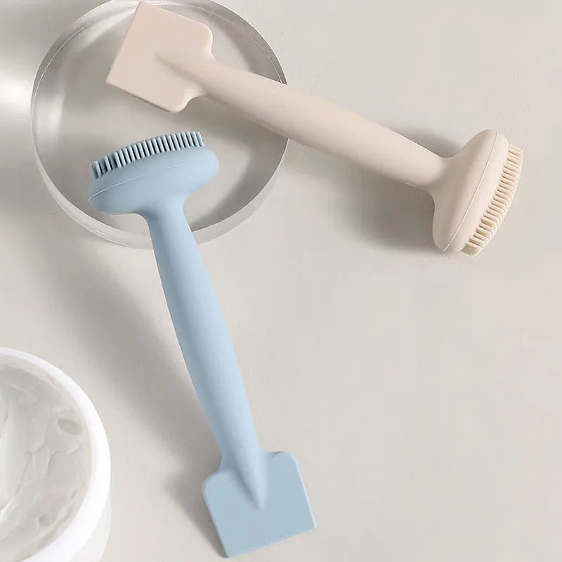 1PC Double-Headed Silicone Facial Cleansing Brush Face Mask Brushes Massage Applicatior Tool for Skin Care Face Makeup Brushes