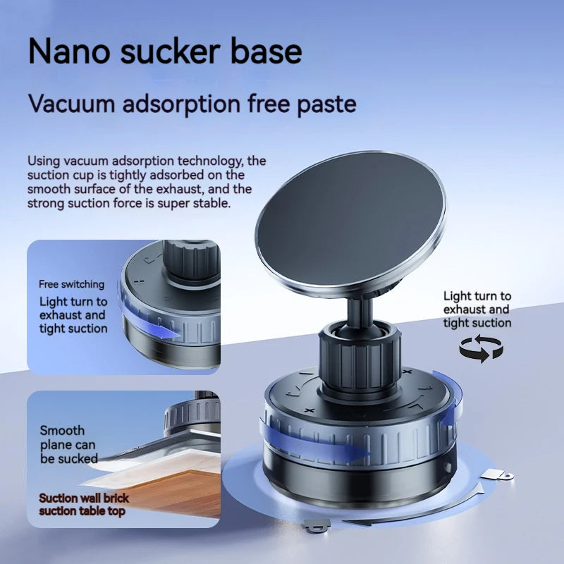 Universal Magnetic Phone Wireless Charger Holder Sucker in Car Home Mirro Gym Bath for Iphone 16 15 14 13 12 11 Pro Max Samsung