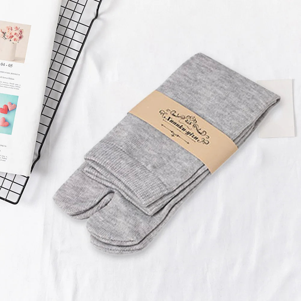 1-5Pair Japanese Style Two Finger Socks Unisex Clog Socks Polyester Toe Separation Socks Kimono Flip Flop Sandal Split Toe Sock