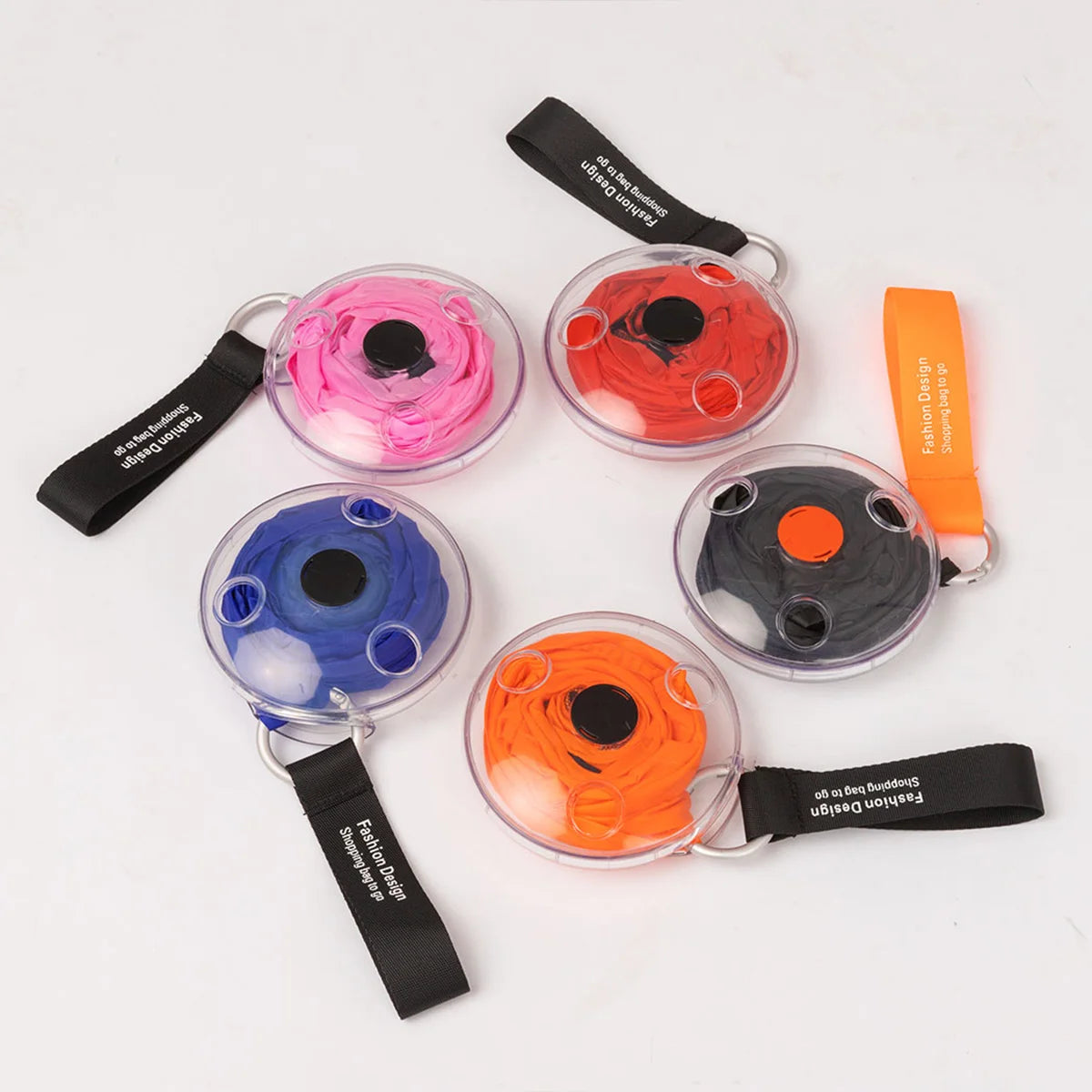 Portable Multi-functional Small Disc Folding Bag Eco Reusable Home Retractable Supermarket Shopping Storage Bag For Travels Shop