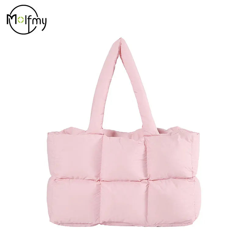 Women Tote Handbags Quilted Plaid Bag Retro Trendy Checkered