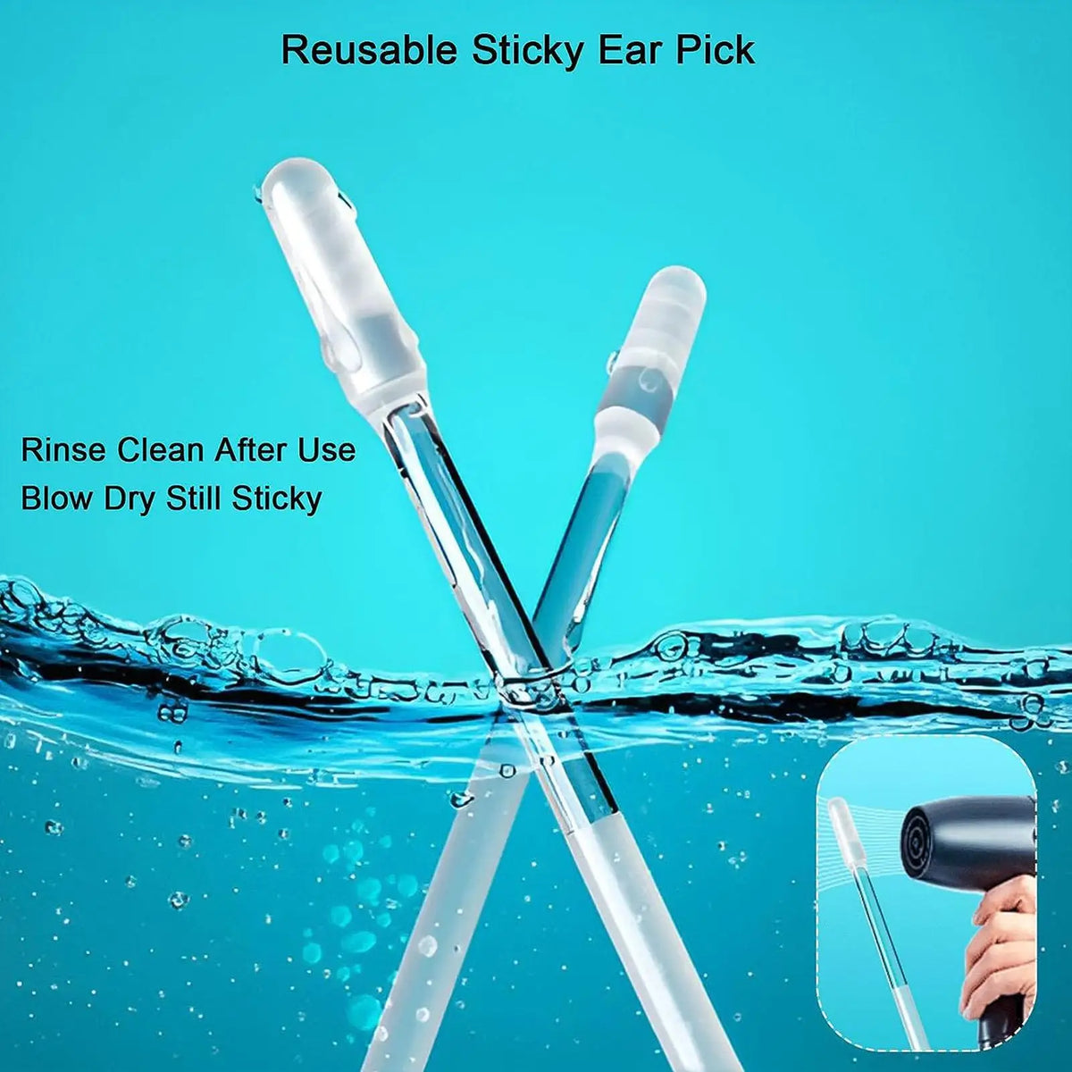 24pcs Disposable Silicone Earwax Remover Sticky Ear Pick for Kids