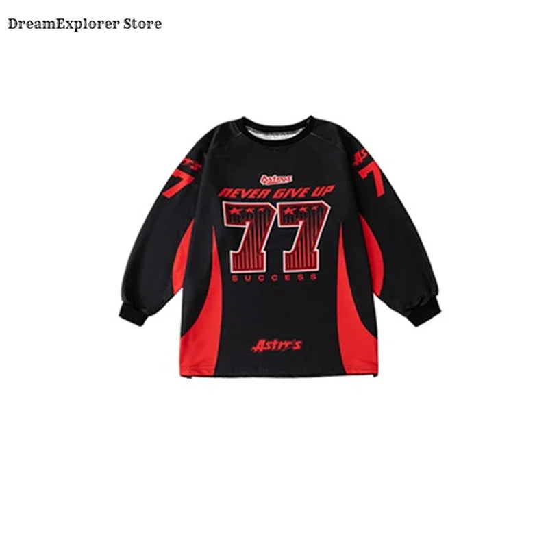 Boys Hip Hop Sweatshirt Shiny Vest Street Dance Cargo Pants Girls K-pop Clothes Set Kids Jazz Red Costumes Children Streetwear