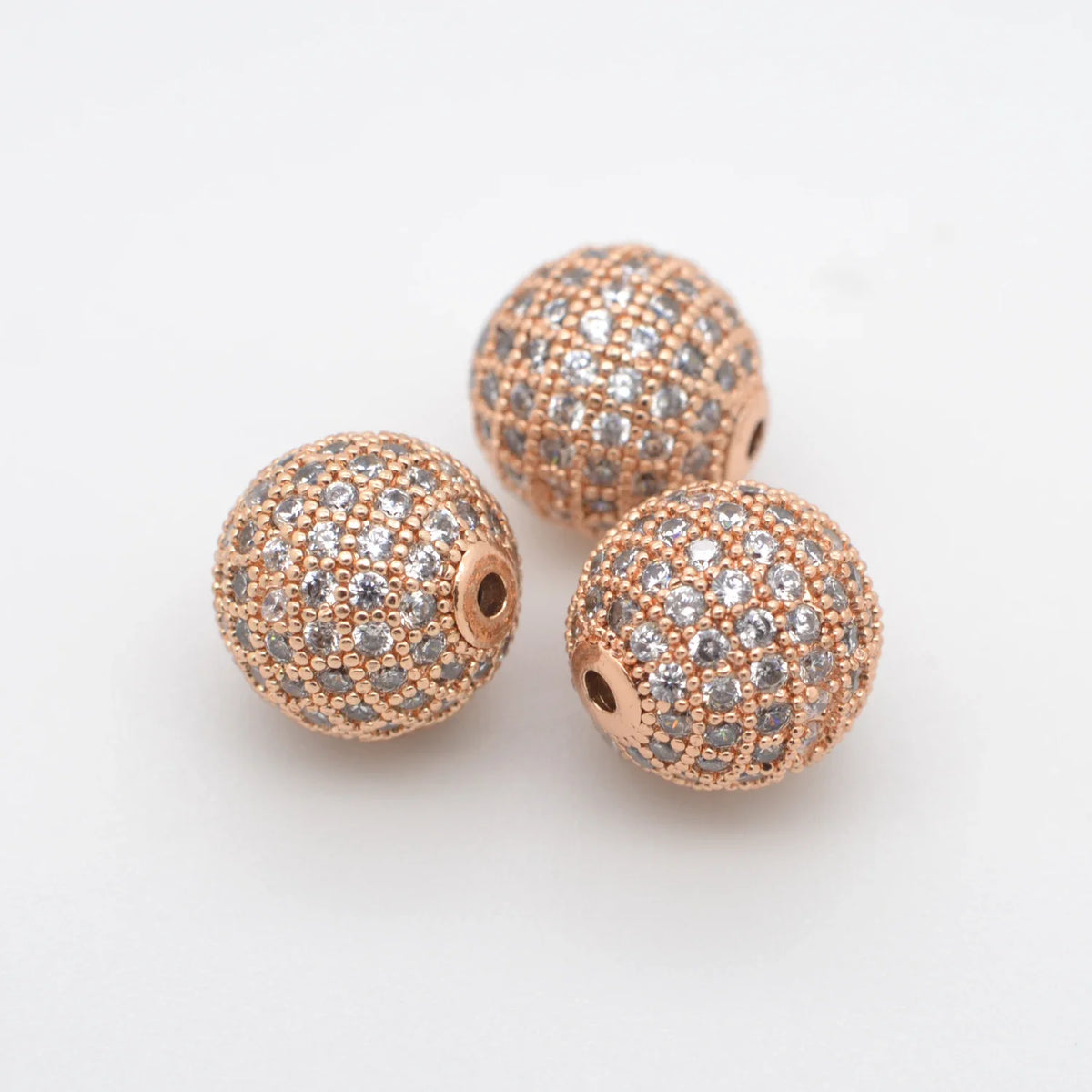 Beads for Jewelry Making Gold Silver Color Accessories Paved