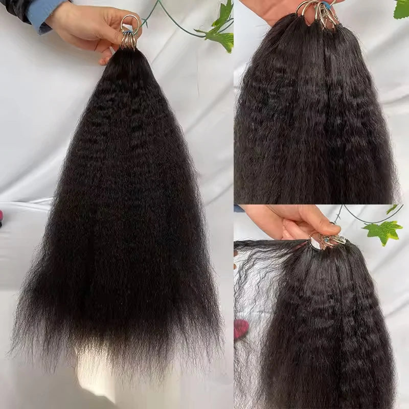 12A Knotless Pre Separated Kinky Straight Feather Crochet Human