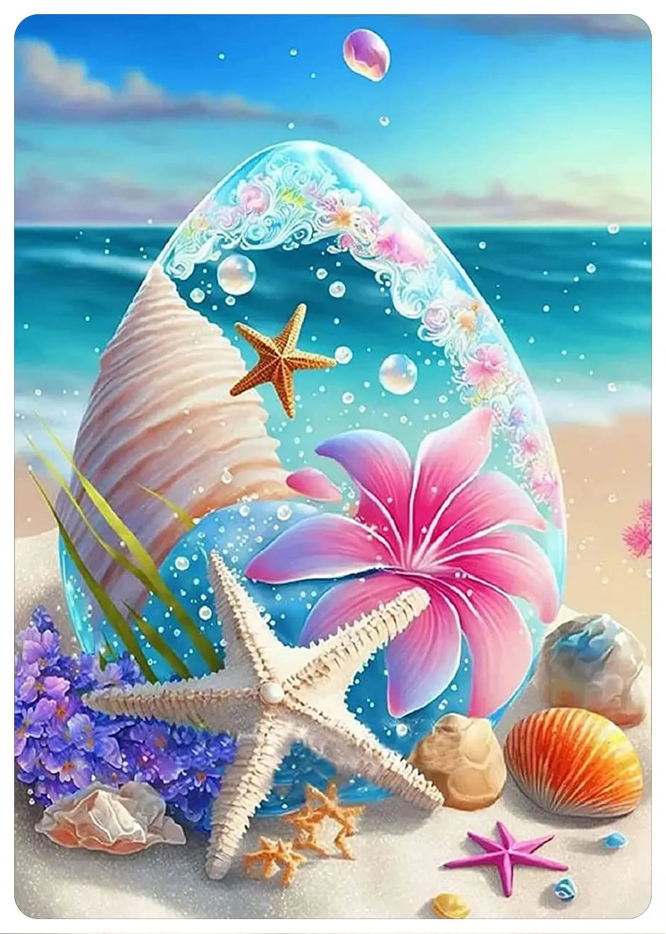 Starfish 5D Diamond Painting Fantasy Shell Seaside Scenery Full Diamond Embroidery Mosaic Cross Stitch Kits Bedroom Home Decor