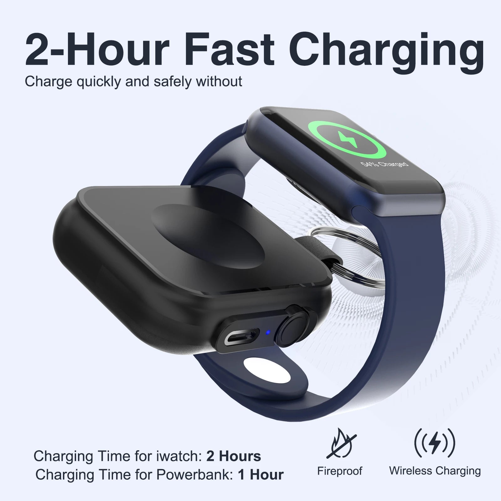 Protable Power Bank For Apple Watch Charging 1200mAh Magnetic Wireless Charger For Iwatch Series Mini Powerbank Spare Battery