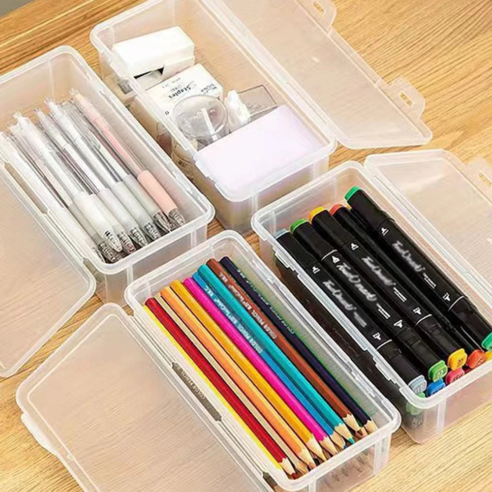 1pc Translucent Penccase Large Capacity Lightweight Convenient for