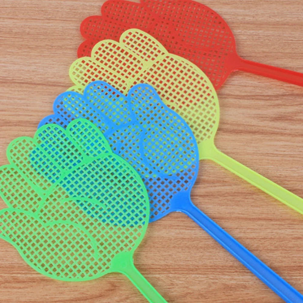 Fly Swatters Cute Palm Pattern Plastic Flyswatters Mosquito Pest Control Insect Killer Home Kitchen Accessories Random