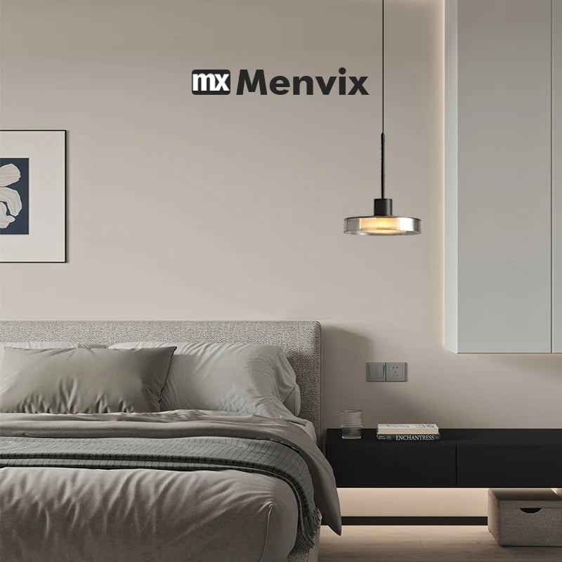 Menvix Nordic Modern Design Glass Small Chandelier for Bedroom Living Dining Room Led Pandant Light Home Decor Fixture Hang lamp