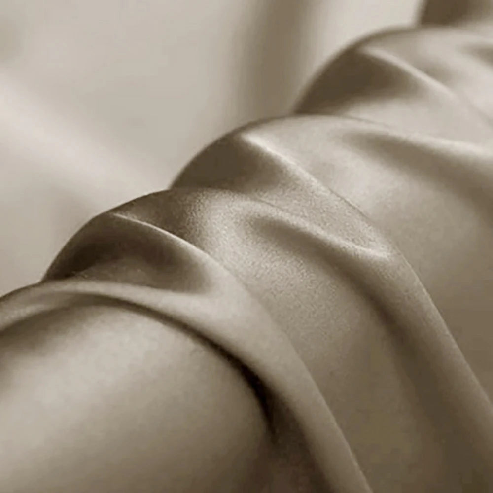 CISULI Pure Silk Stretch Satin Fabric,16momme,Width 140cm,Silk Lycra,Shirt and Dress Cloth Material