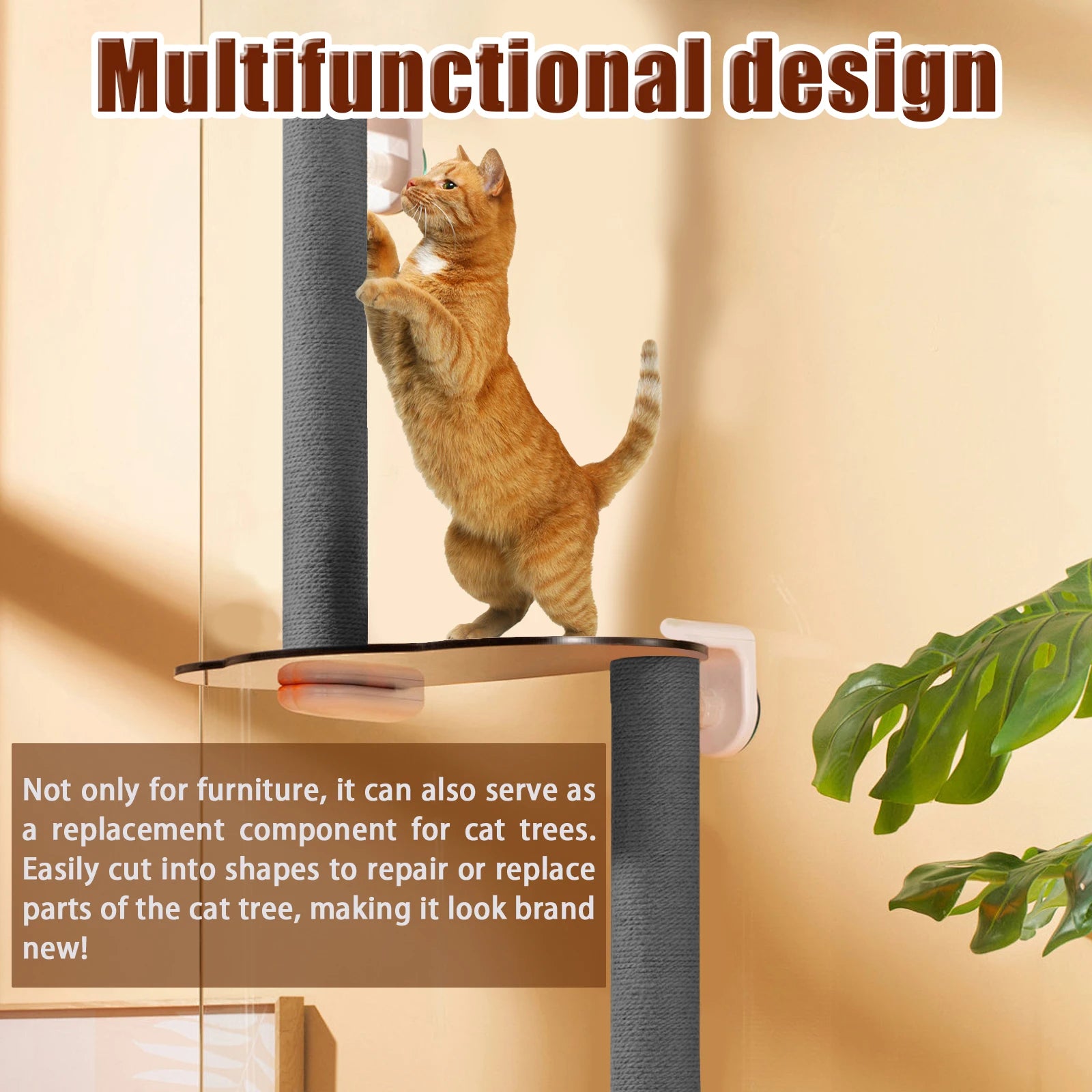 2M Cat Scratch Protector Self-adhesive Trimmable Sofa Protection Artifact Durable Anti-cat Scratch Furniture Pads Cat Supplies