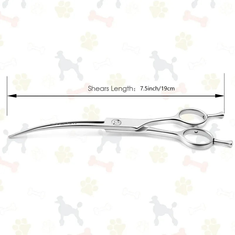 7.5" Curved Dog Grooming Scissors