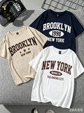 Women's Oversized Text-Print T-Shirts, 3 Pack