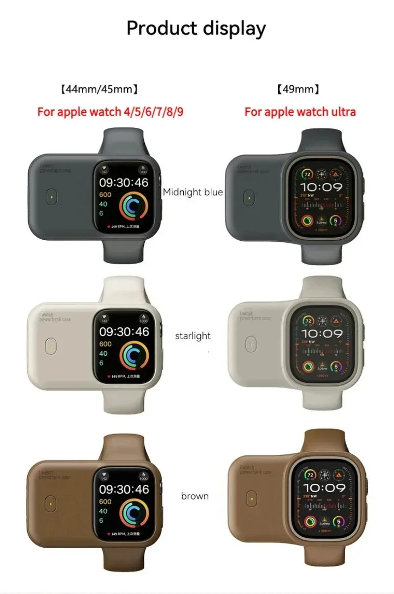 For Apple Watch Wireless Charger Apple Watch S9 44mm 45mm 49mm Smart Outdoor Sports Portable Wearable Wireless Charging Bank