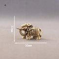 Solid Copper Animal Crafts Antique Bronze Minature Elephant Figurines Tea Pet Table Ornament Decorations Home Decor Living Room