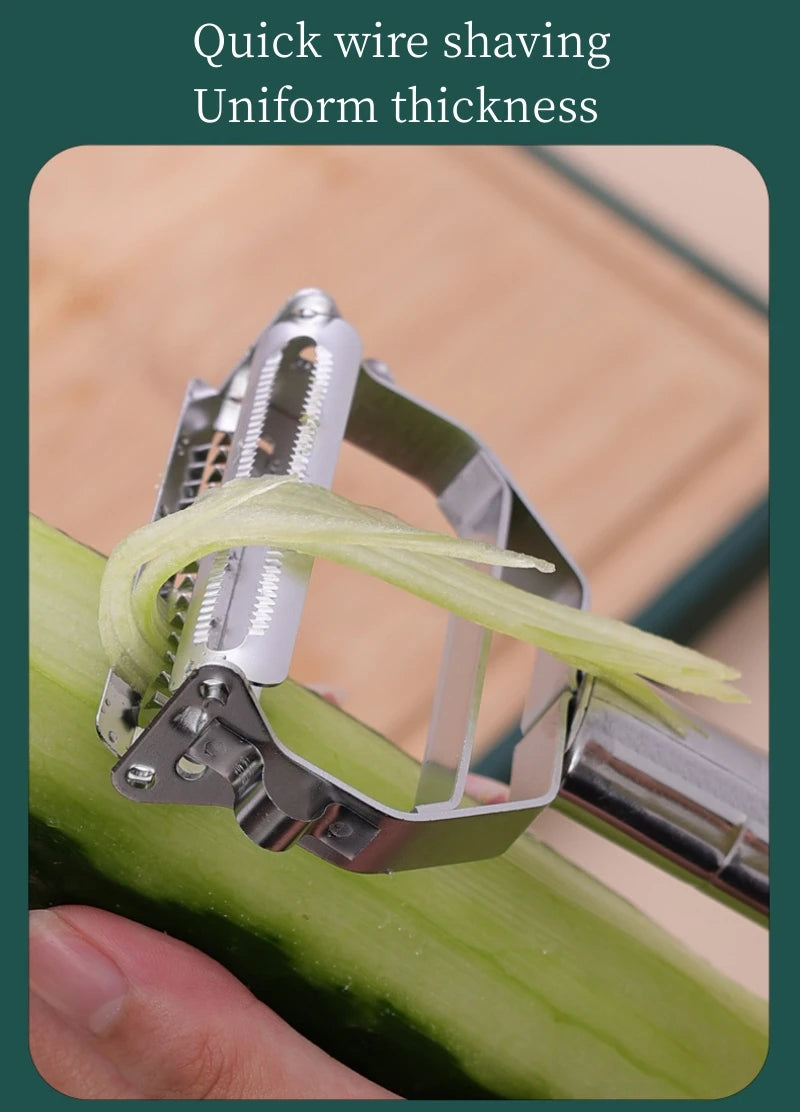1 Pack Of Stainless Steel Peeler Kitchen Multifunctional Vegetable Cutter Fruit And Vegetable Tools Potato Carrot Melon Grater