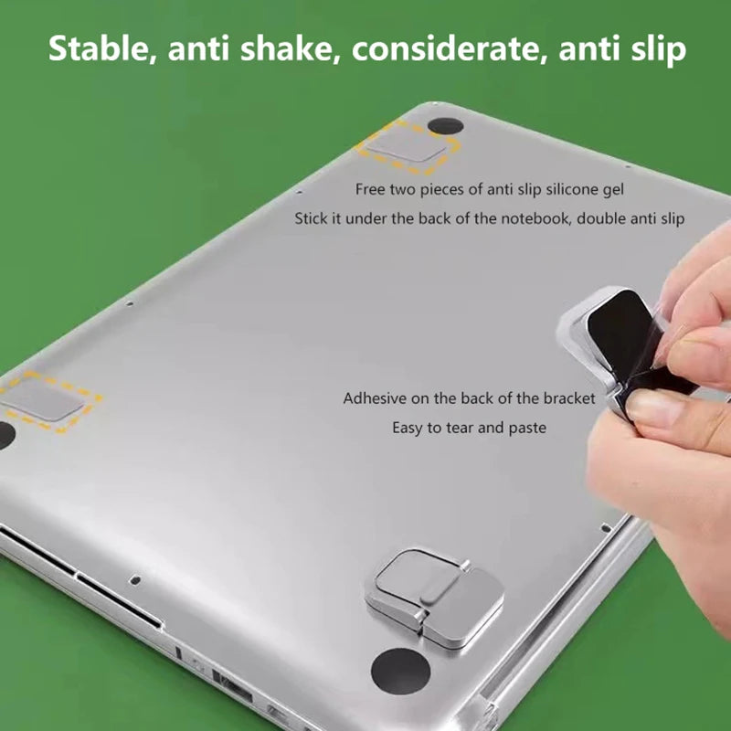 1 Pair Laptop Stand Computer Keyboard Holder Foldable Mini Size Computer Support Holder Space-saving Desk Organizer Laptop Riser