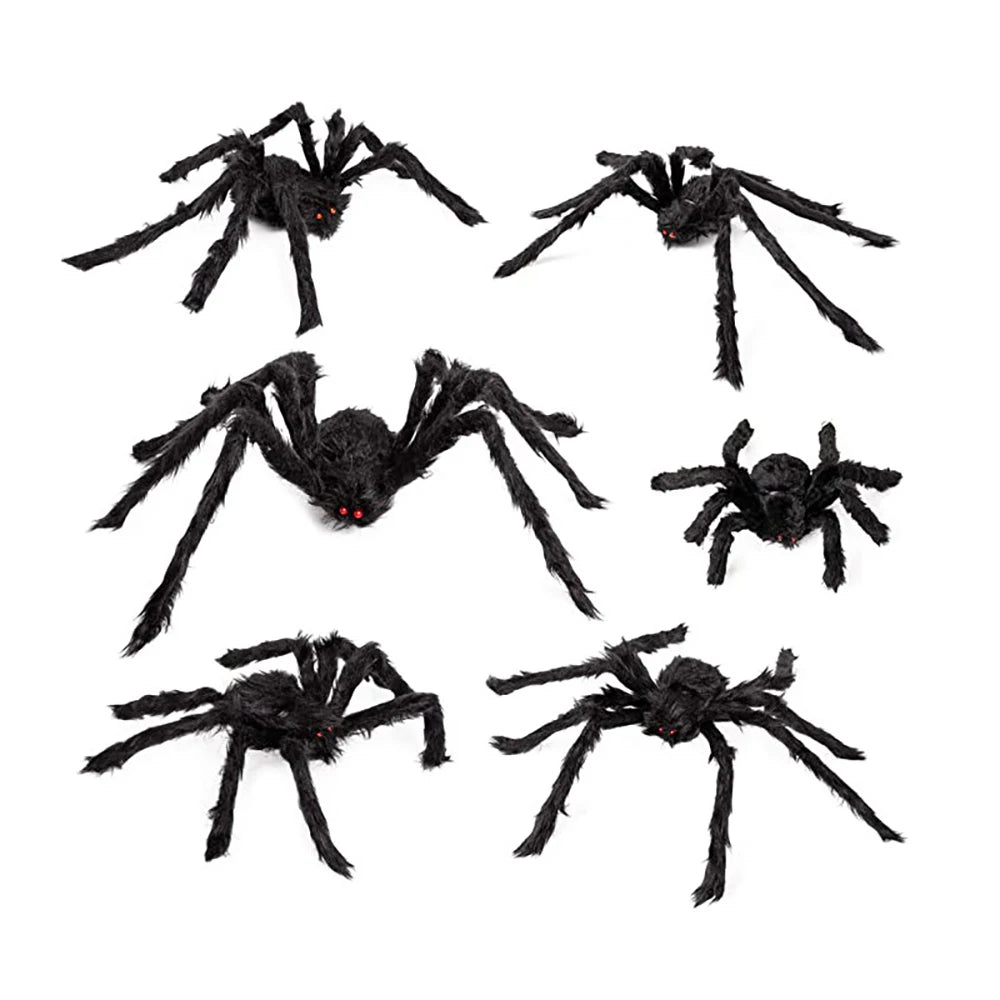 Giant Black Halloween Spider Decoration