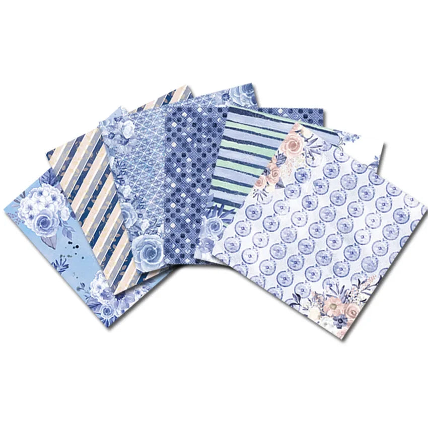 6x6 Scrapbooking Paper Pad  6/12 Sheets Floral Pattern Decorative Paper For Journaling Collage DIY Crafts