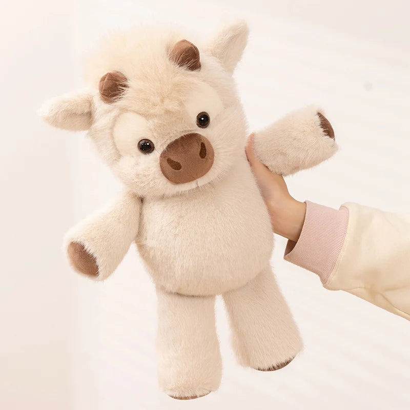 Adorable Highland Cattle Plush Toy 45cm - Huggable Running Cow