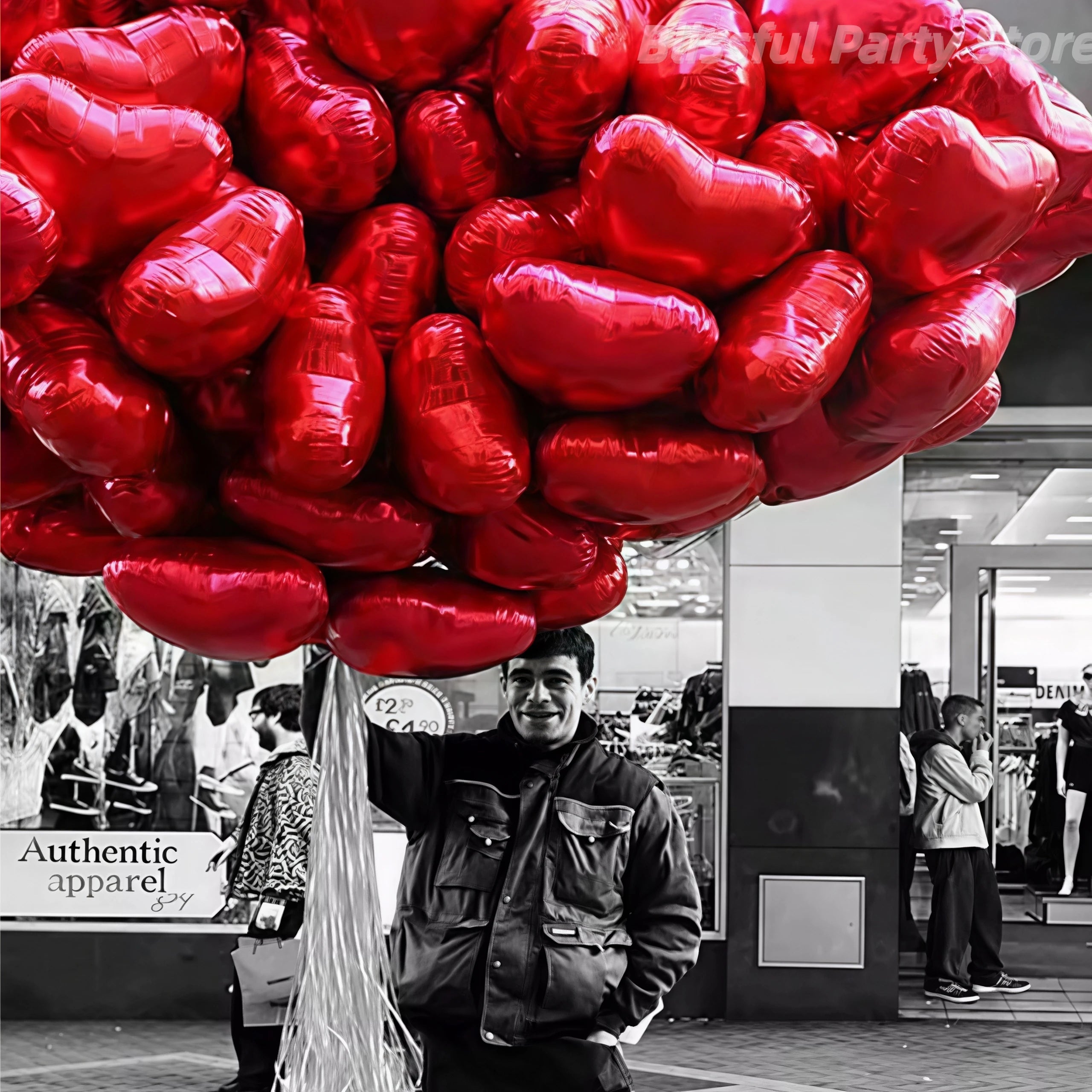 50pcs 5/10/18inch Foil Red Heart Balloons Valentine's Day Romantic Atmosphere Scene Decor Birthday Anniversary Background Globos