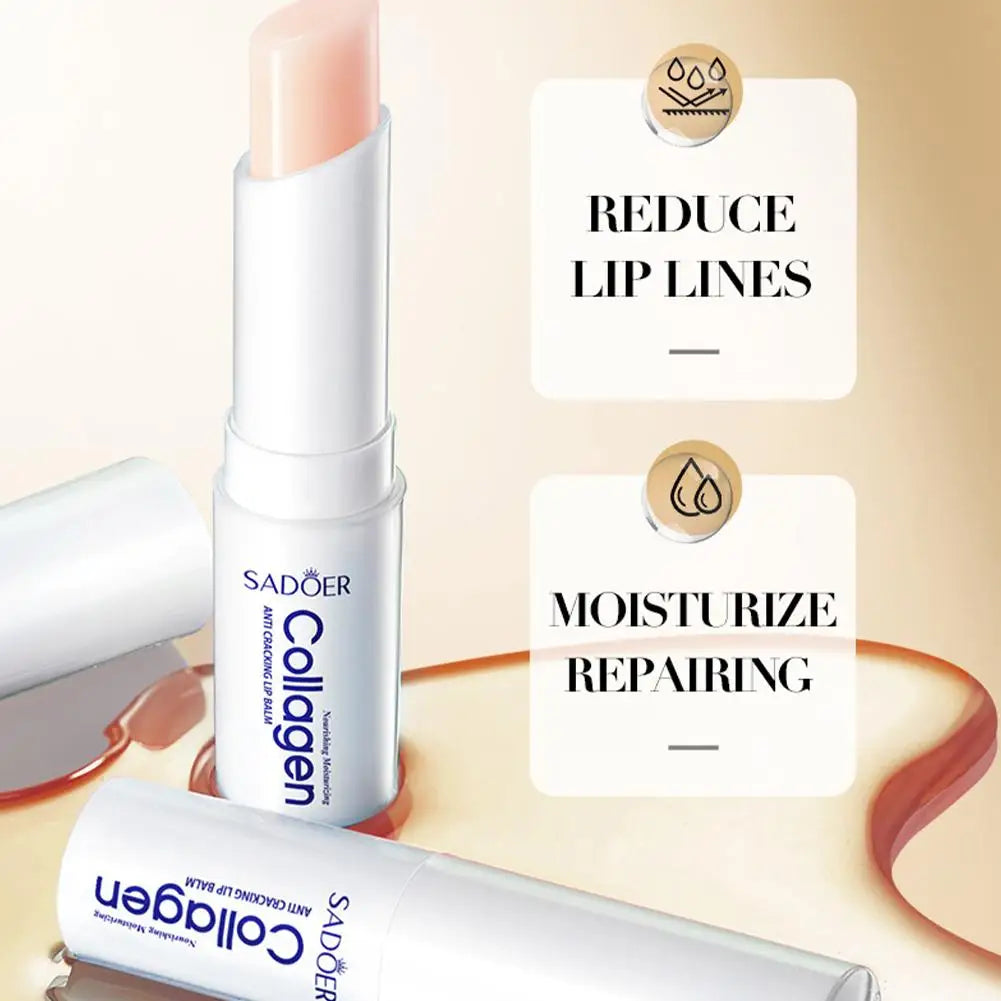 SADOER 5/10/15PCS Collagen Lip Balm Lasting Moisturizing Anti Wrinkles Hydrating Lipstick Lips Skin Care Products