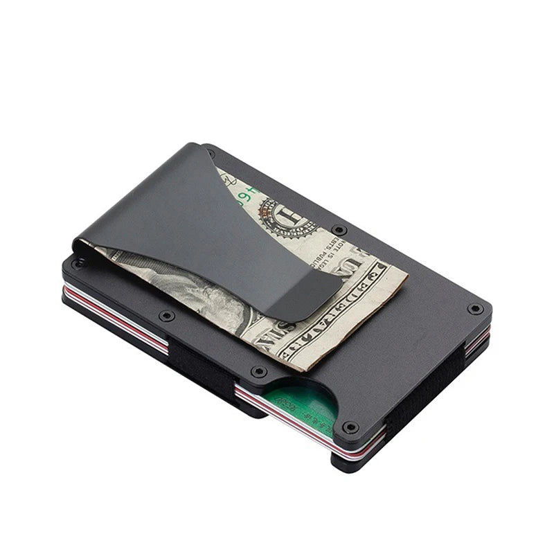 RFID Slim Minimalist Wallet For Men Women Credit Card Holder With Money Clip Thin Design For Pocket Camping Activities