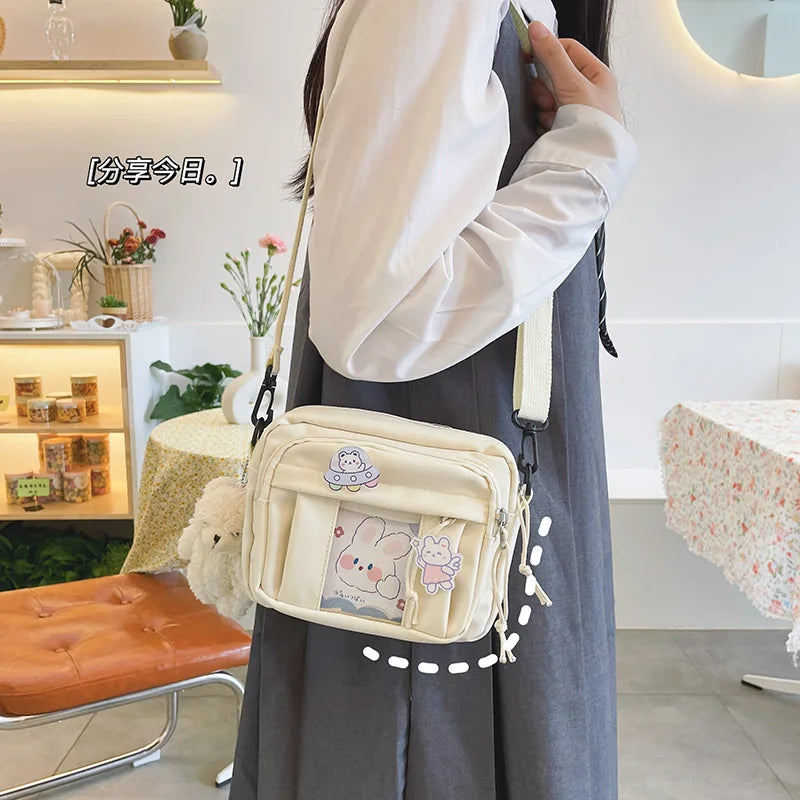 Kawaii Bag Girls JK Transparent Bag Small Crossbody for Women