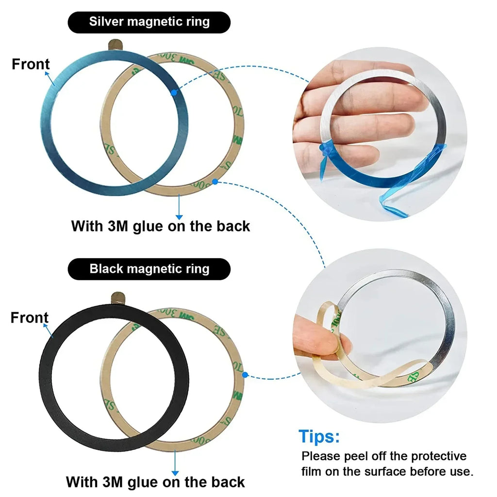 Universal Magnetic Phone Holder Metal Plate Ring For Magsafe Wireless Charger Stainless Steel Iron Sheet Sticker For iPhone pro