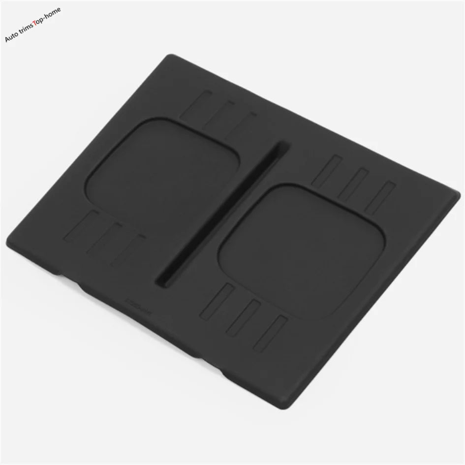 Silicone Center Console Wireless Charger Protection Pad upgrade Silica Gel Cover For Hyundai Santa Fe 2024 2025 Car Accessories